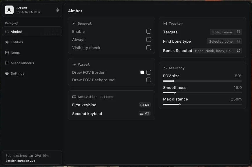 ARCANE for Active Matter — screenshot 1
