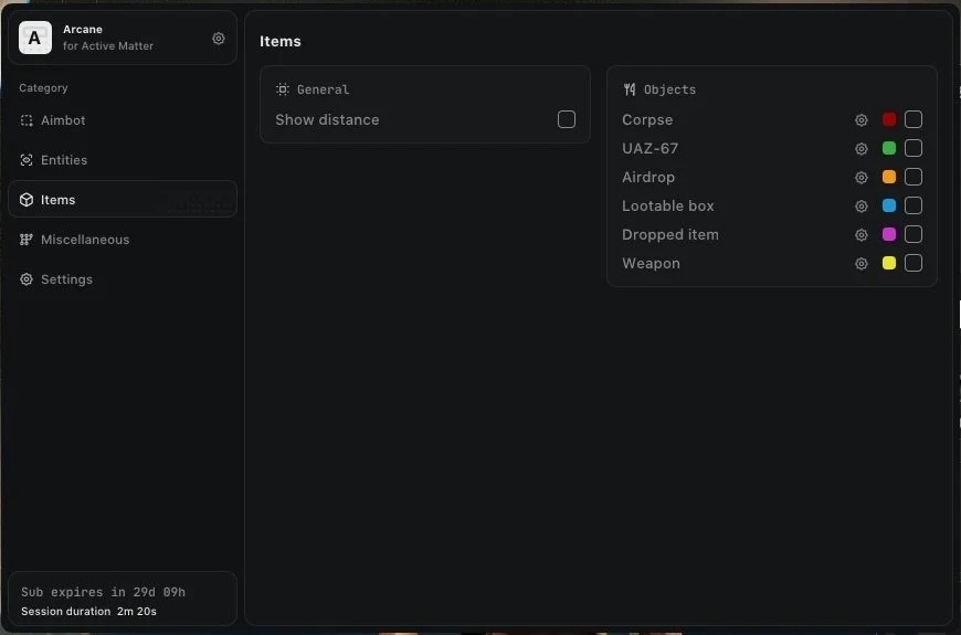 ARCANE for Active Matter — screenshot 2